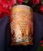 Marigold Carnival Lattice and Grape Tumbler - Dugan