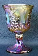 Gold Carnival Glass Harvest Goblet - Indiana Glass