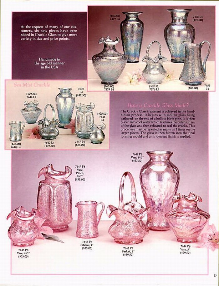 1992 June Page 03 - Iridescent Crackle Glass