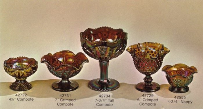 Imperial Amber Carnival Glass 1973 - 1975.  IG Marked.