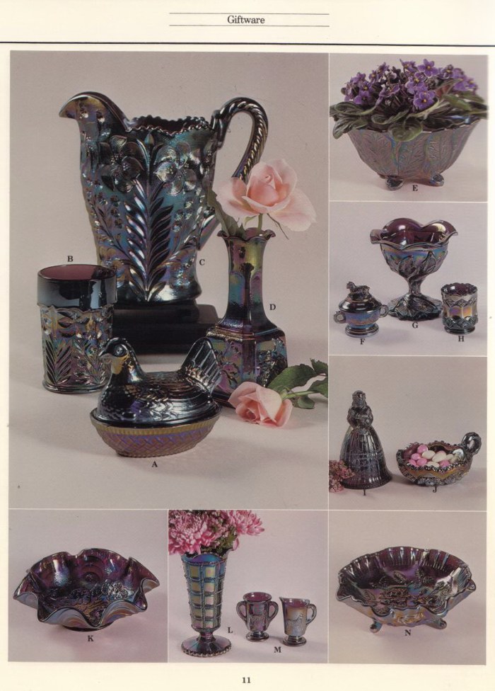 1981 Supplement Imperial by Lenox - Amethyst Carnival Glass