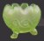 BEADED CABLE in vaseline-lime green