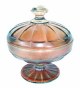 Fenton Amber Stretch Powder Dish 