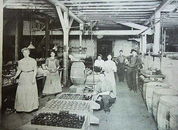 The Northwood Decorating Room as it appeared in 1906. 