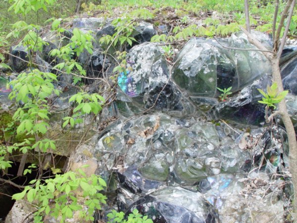 Glass left in the vat-site of former Arcadia , IN factory site