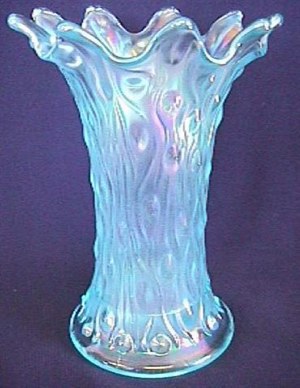 7 in. Standard Stubby TREE TRUNK vase in ice blue