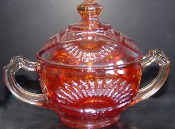 Rising Sun sugar bowl-US Glass