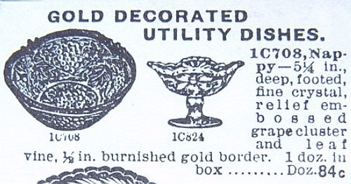 PALM BEACH Bowl and MINIATURE INTAGLIO noted in Butler Bros. Wholesale Ad-MID-SPRING 1911