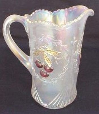 WREATED CHERRY White Pitcher