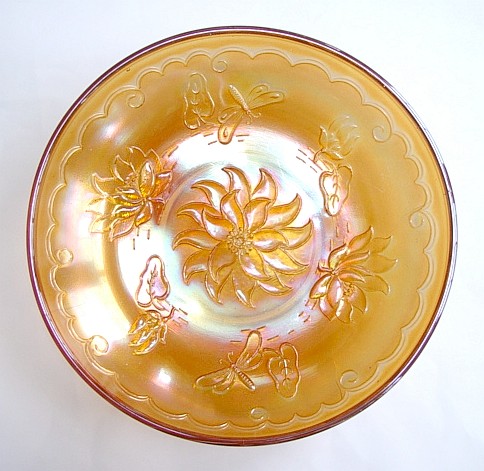 WATERLILY and DRAGONFLY float bowl. This is beautifully designed and an impressive 11 in. size.