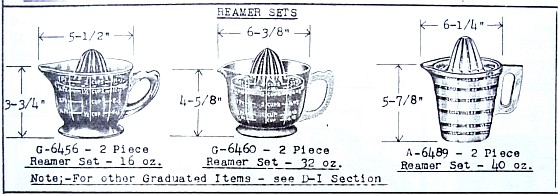 Reamers from 1937 US Glass Catalog