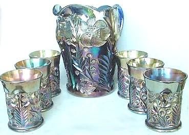 Blue TIGER LILY VARIANT Water Set.