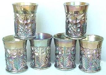 TIGER LILY VARIANT Blue Tumblers-#5060, as seen in the 1939 Riihimaki Factory Catalog