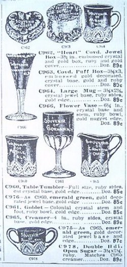Feb. 1911 Butler Bros. Ad showing the Heartband pattern.
