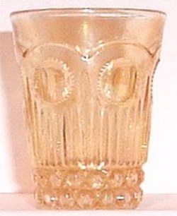 U.S. Glass MANHATTAN Shot Glass, Marigold - photo Courtesy Bob Smith 