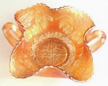 Fenton ILLUSION Bonbon in Marigold - 5.5 in. across.