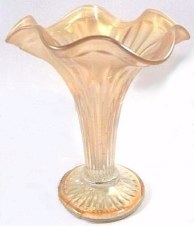 JESTER CAP vase - 5-6 in. tall - flared and ruffled, rather than JIP edge.