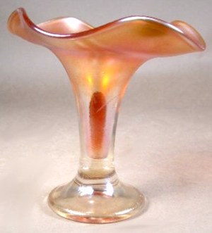 This is an example of the JACK-IN-THE-PULPIT Vase in Marigold - 5.75 in. tall.
