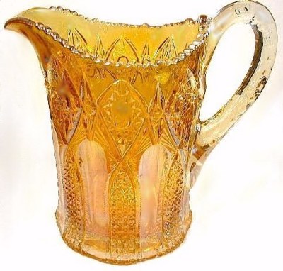 HOBSTAR BAND Water Pitcher-8 in. tall with a 5.5 in. base diameter.