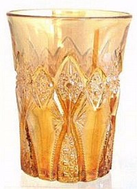 HOBSTAR BAND-flared top-belongs with the flat-base straight pitcher.