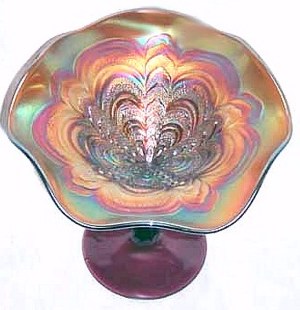 Small ROSALIND Compote in amethyst 5.5 in. tall = rare