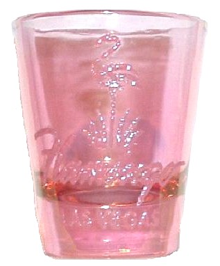 PINK FLAMINGO Shot Glass-Iridized! 