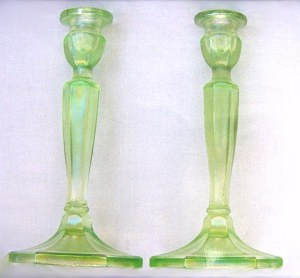 Lime Green 8 in. FLORENTINE Candlesticks