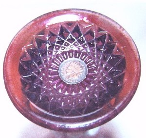 A standard Long Thumbprints vase by Fenton