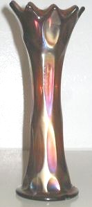 Fenton Amethyst LONG THUMBPRINT vase-11 in. tall
