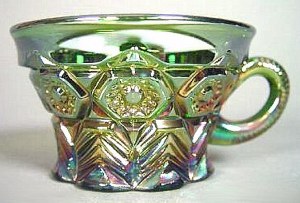 Inverted Feather Punch Cup-green-one of fewer than 6 known