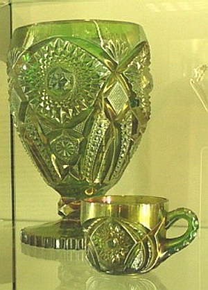 Venetian vase and a cup in that pattern-as displayed in the Cambridge Museum-4-15-04