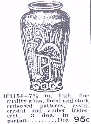 Stork vase-Butler Bros. ad-Mi-Winter 1927