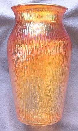 Jenkins TREE BARK pickle jar (vase)-7 and one half in. tall x 3 in. base. These pieces were not marked on the bottom.-#311