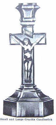 McKee Crucifix-in crystal-found on page 215 amongst misc. tableware. THE COMPLETE BOOK OF MCKEE GLASS by Sandra Stout, copyrighted 1972