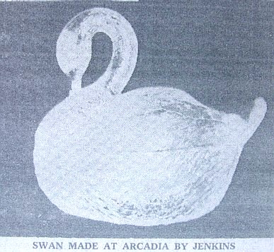 Swan made at Arcadia by Jenkins