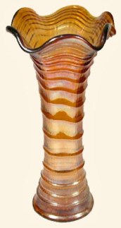 8.75 in. RIPPLE Vase in Rare Amber base color.
