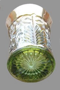 RARE Olive Green TIGER LILY Tumbler - 4.25 in. tall.