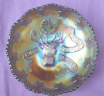 ARKERSBURG ELK Bowl in Blue.Courtesy Ed Radcliff.