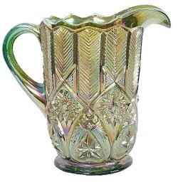 Green FEATHER & HEART Pitcher