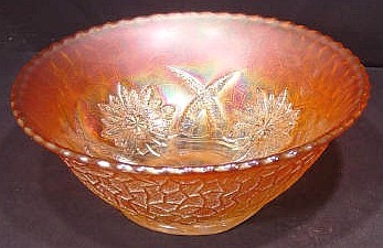 Marigold FOUR FLOWERS 10 in. Bowl with SODA GOLD Exterior