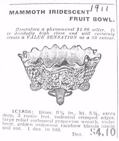 February 1911 Butler Bros. Ad. (1911 written in by the late Frank M. Fenton).