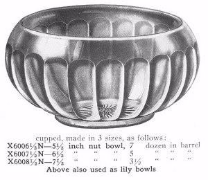 This CHESTERFIELD  Rosebowl has the Iron Cross inside center. Taken from Imperial Catalog #104A.