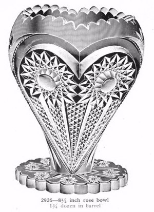 ZIPPERED HEART Vase as seen in Imperial Catalog #104A.