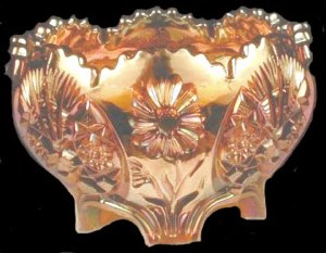 SUNKEN DAISY Rosebowl - 4.75 in. wide,  also made in bowl with sides straight up!