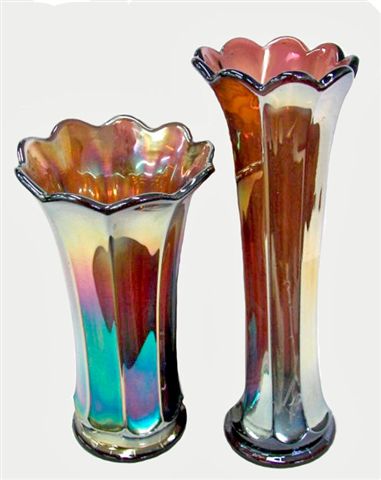 LUTE Vases-7.5 in and 9 in. - Amethyst.