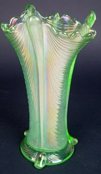 DRAPERY Vase in Ice Green-7.5 in. tall