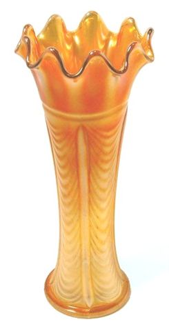 DRAPERY VARIANT Vase . 8.5 in. tall in Marigold