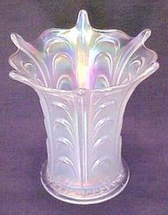 6 in. White (Pearl) (Squat) PULLED LOOP Vase - 1030R01