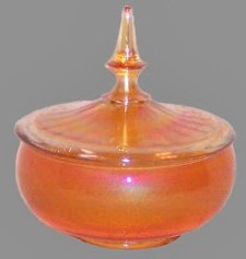 Puff Box or Candy Dish - 5 in. across with an overall height of 5.5 in.