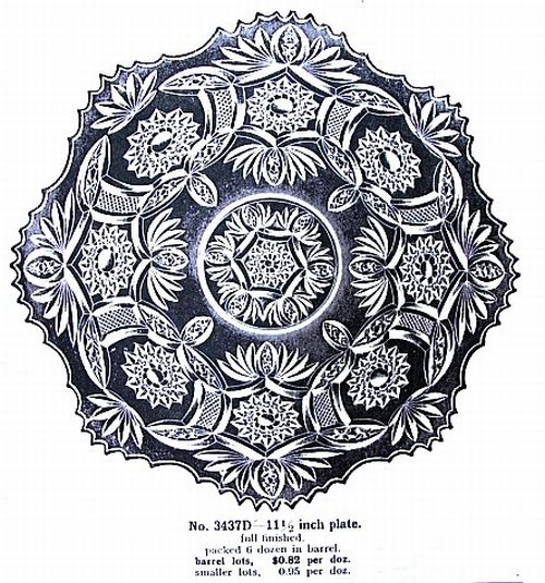 The BLAZE pattern as it appears in the 1909 Imperial Catalog. This plate would have been lovely -iridized!.